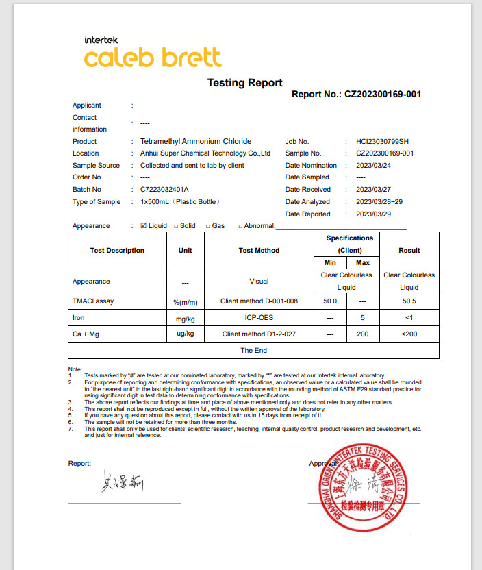 Tetramethylammonium chloride 50% in water